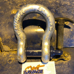 Bow D shackle Galvanised 6.5ton screw pin tested