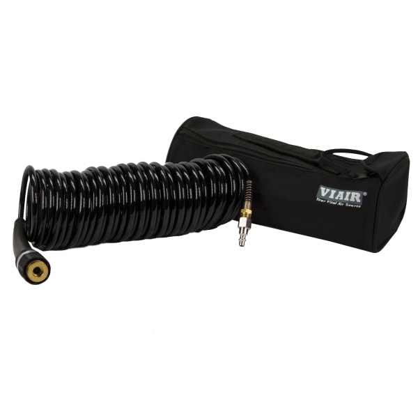 30 Ft. Extension Black Braided  Coil Hose (Closed-ended 1/4in Quick Coupler & Stud)