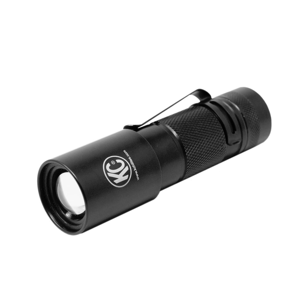 4 in LED Flashlight Adjustable Focus Black 7W