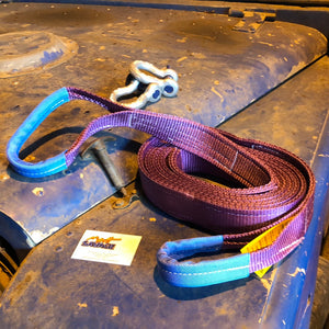 Tow strap 4.5mtr 14ton with tested shackles