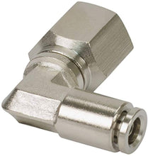 Load image into Gallery viewer, 1/8in NPT(F) to 1/4in Airline 90 Degree Swivel Elbow Fitting (2 pcs) DOT Approved