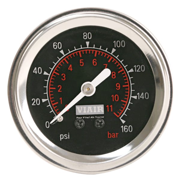 2in Single Needle Air Pressure Gauge Black Face Illuminated 160 PSI