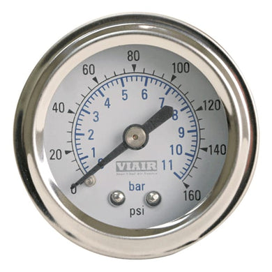 1.5in Single Needle Gauge (White Face No Light 160 PSI)
